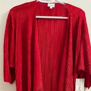 Beautiful Red Ribbed Lularoe Shirley